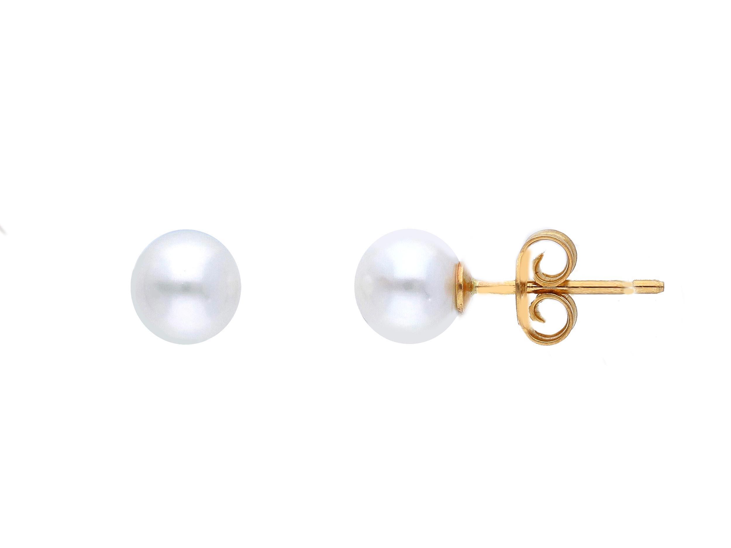 Golden earrings 9k with pearls (code S174286)
